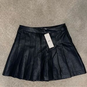 Faux Leather Tennis Skirt